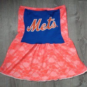 METS Baseball Team DIY Handmade Upcycled Customized Lacy Tube Top